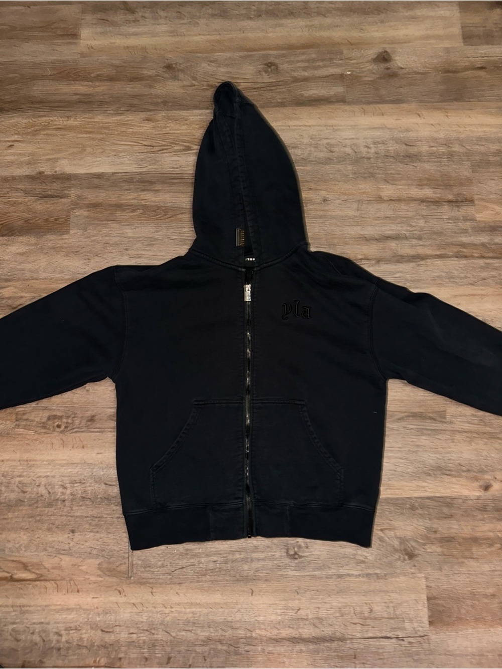 YoungLA Black Full-Zip Hoodie Jacket - Picture 2 of 5